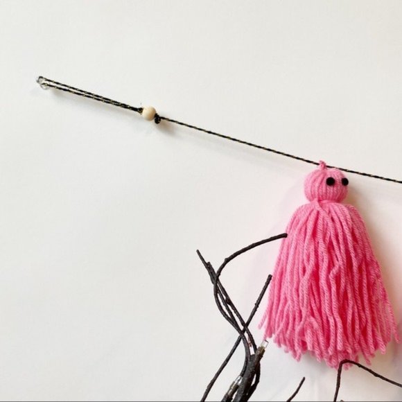 Handmade Ghost Tassel Garland Halloween Party Decoration Cute Pink Home Decor - Picture 4 of 4